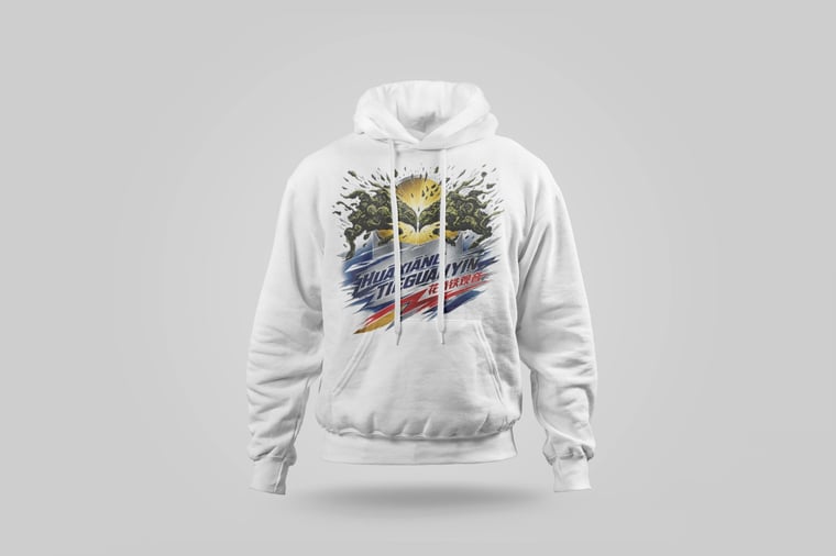 Hoodie — Floral Tie Guan Yin